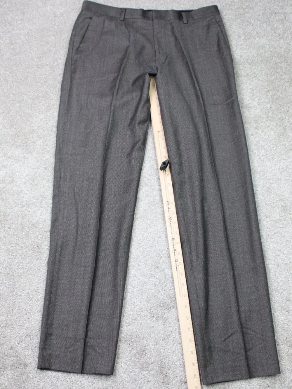 Brooks Brothers Pants Men 32x32 Gray 100% Wool Modern Fit Acetate Lined Straight